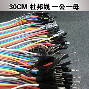 Double head Dupont line One head male 1P Line length 300mm 2 54 pitch 1P-1P One price