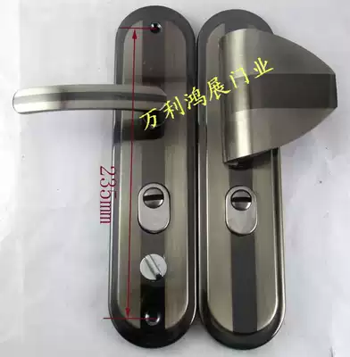 Stainless steel anti-theft door lock outer fixed handle wooden door lock handle big ear door lock panel