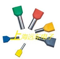 European tube terminal TE0708 2 0 75 square wire Needle terminal H-type copper nose double wire