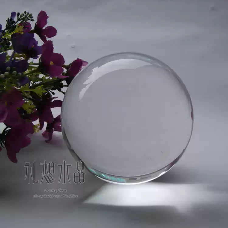白水晶4 5 6 7 8 cm人造水晶球（透明）风水球K9光球-淘宝Taobao | 天猫