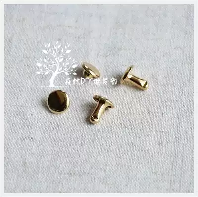 (Forest)Korean net hot accessories light gold 6MM 8MM double-sided rivet hammer nails 100 sets of bags