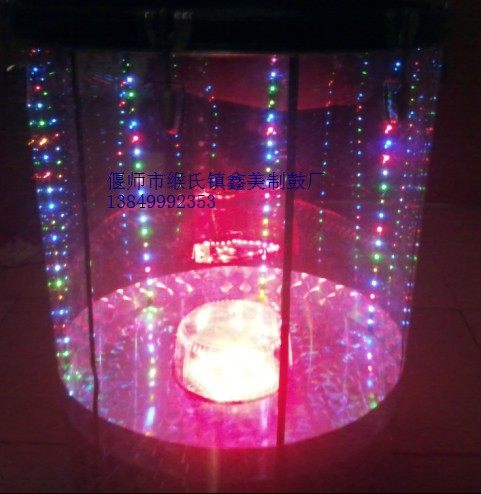 LED stroboscopic water drum Seven color voice-controlled water drum with transparent water drum burst with film Firefly