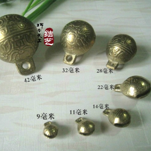 Real copper bell clang multicolored rope Red rope bracelet Anklet Authentic copper bell Clang evil town disaster