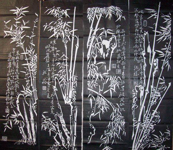 Xi'an Stele Forest Stele in Rio Portrait Tablet Portrait of Zheng Panqiao Four Seasons Bamboo Business Gift