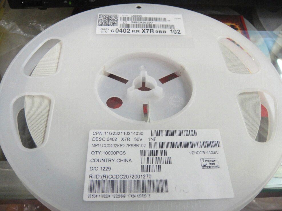CC0402KRX7R9BB102 0402 0 001uF=1NF 50V 10%Original spot 2 8 K