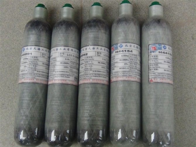 Tianhai carbon fiber gas cylinder 30mpa 0.5l carbon fiber gas cylinder 0.36 fiber bottle