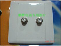 Chint socket digital TV F-head spiral double-hole wall panel data box (Type 86 metric)