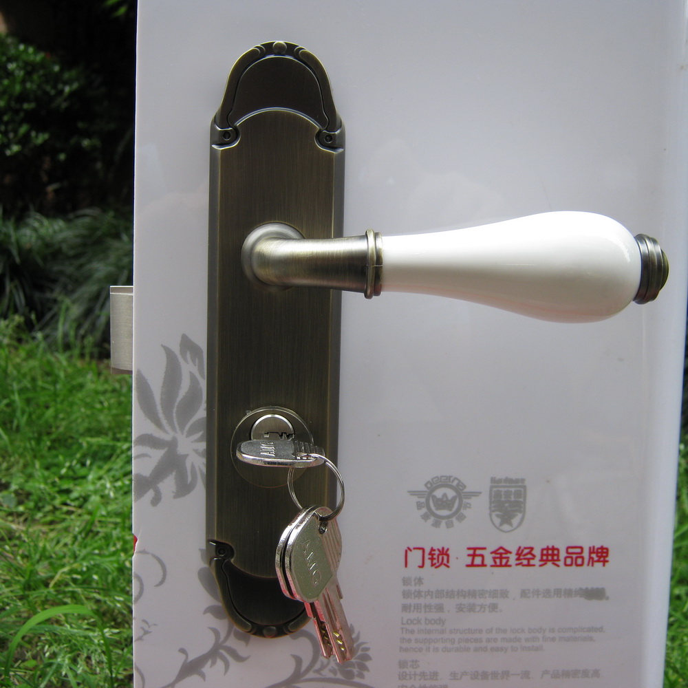 AMG Del Na Door Lock Green Ancient Bronze Ceramic Field Door Lock Room Door Ceramic Lock Bedroom Room Door Lock Indoor Lock