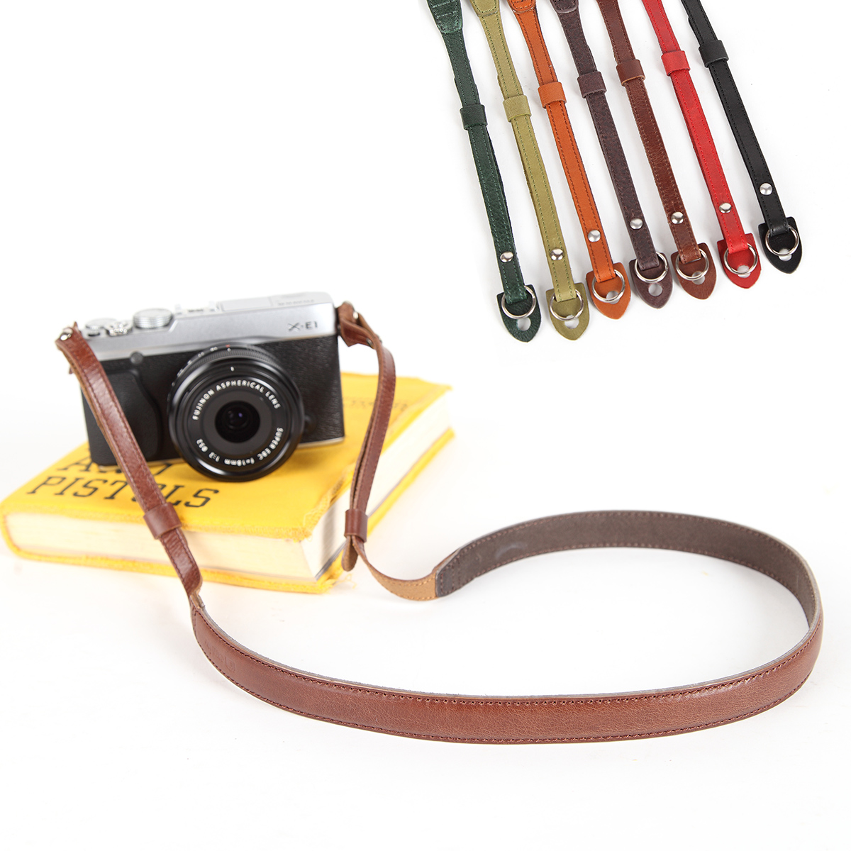 cam-in single eye micro single eye camera camera suitable for X-M A7 RX100 black card genuine leather holding baby bag 20mm width 285