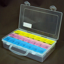 21-grid patch box upper and lower double-layer component box parts box IC box storage box