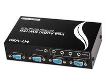 vga switcher 4 ports with audio 4 in 1 out 4 hosts and 1 monitor 15-4av