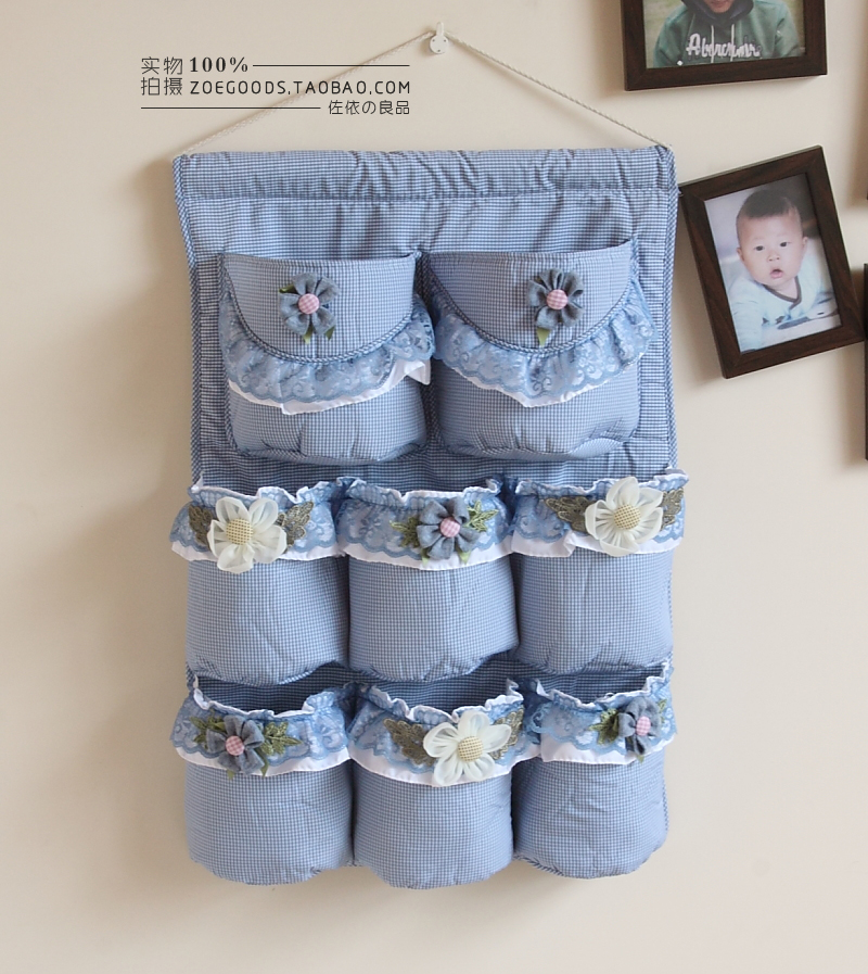 Leisure house E world Love Princess Lace storage bag Storage bag Cloth hanging bag Sundries bag Storage bag Fabric multi-layer