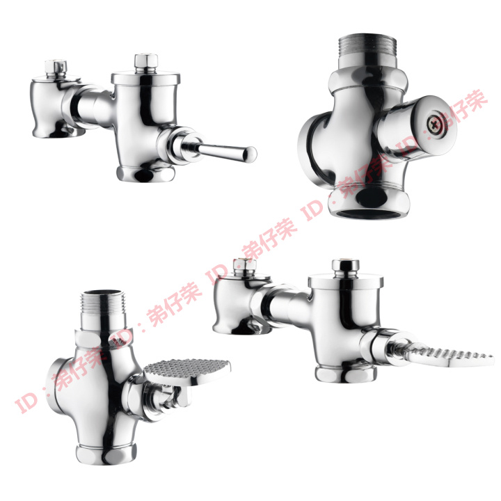 Universal toilet all-copper handle valve flush valve foot valve squat toilet button delay switch accessories