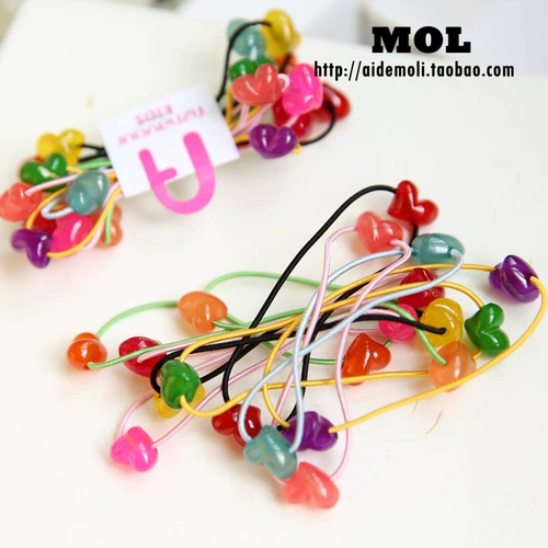 Импортный детский маленький аксессуар для волос, резинка для волос в виде сердечка, в корейском стиле
