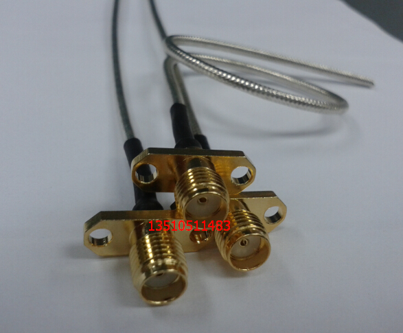 SMA-KFB2 Radio Frequency coaxial RG405 single head semi-soft test line SMA mother belt flange fixed microwave single head line