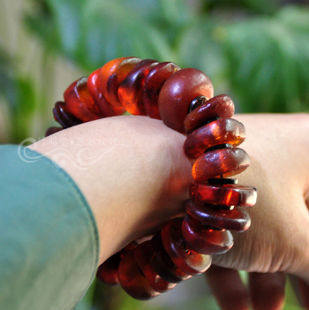 修明堂 镇店单品 爆老收藏级别自然老清朝老蜜蜡金珀随形手串手链