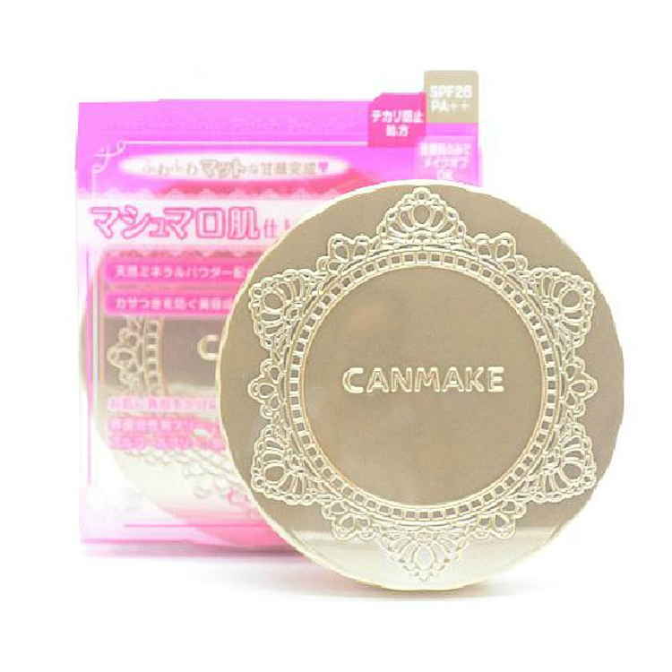 日本Canmake井田 棉花糖控油蜜粉饼10g SPF26PA++ 亚光保湿遮瑕