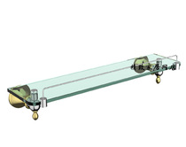 Classical luxury 326 series 51 cm full copper gold plated single layer cosmetic rack 32691 tail goods