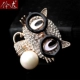 Lingda mới mèo trâm corsage nam và nữ dễ thương thú cưng kính mèo pin phụ kiện cổ áo trâm cổ vật chống ánh sáng - Trâm cài