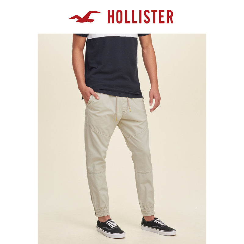 Hollister 脚踝拉链斜纹布慢跑休闲裤 男 115962