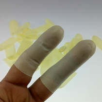 Incision pure rubber beige anti-static finger sleeve Powder-free and dust-free smooth finger sleeve 1000 pcs