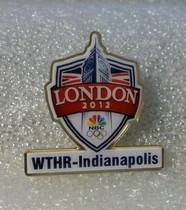 London 2012 Olympic Games Badge Olympic Media Badge NBC WTHR-INDIANAPOLIS Badge