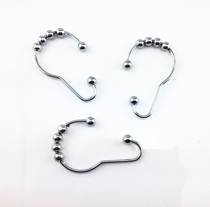 CRAFT fashionable stainless steel chrome-plated ball curve question mark shape easy-pull shower curtain hook bath hook in stock