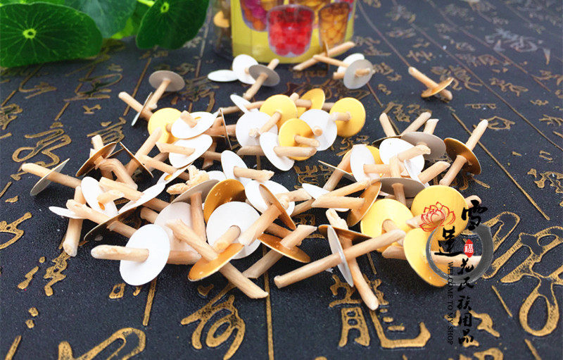 Hidden oil floating wick oil bleached liquid ghee Butter lamp wick Ruyi lamp Heart give oil ticket