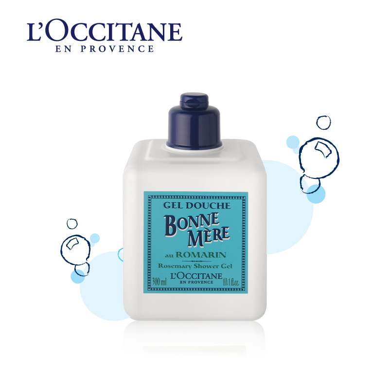 L'occitane/欧舒丹欢乐家庭迷迭香沐浴啫喱300ml