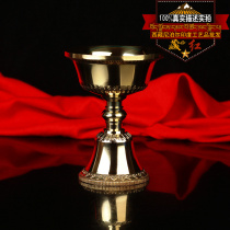 Saffron ethnic characteristics of Buddhist supplies pure copper butter lamp lotus petal smooth Buddha lamp Changming lamp No. 13