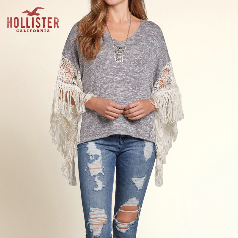 Hollister 流苏袖斗篷 女 96910