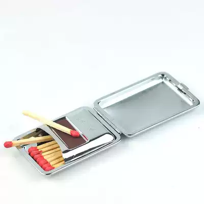 Stainless steel high-end metal matchbox thickened creative old-fashioned small metal box multi-purpose cool