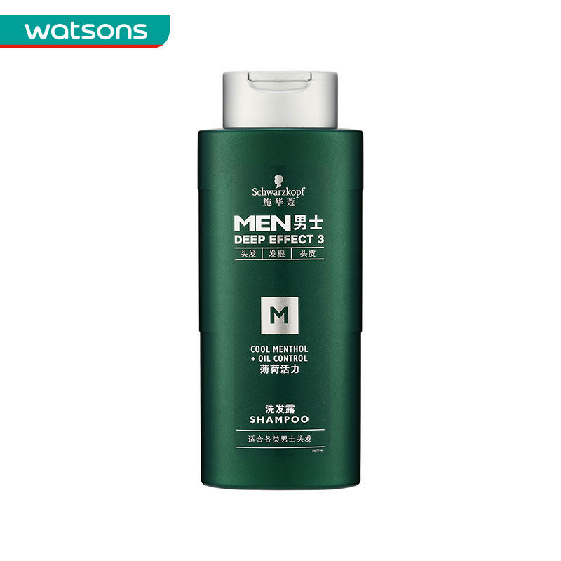 【屈臣氏】施华蔻男士薄荷活力洗发露200毫升
