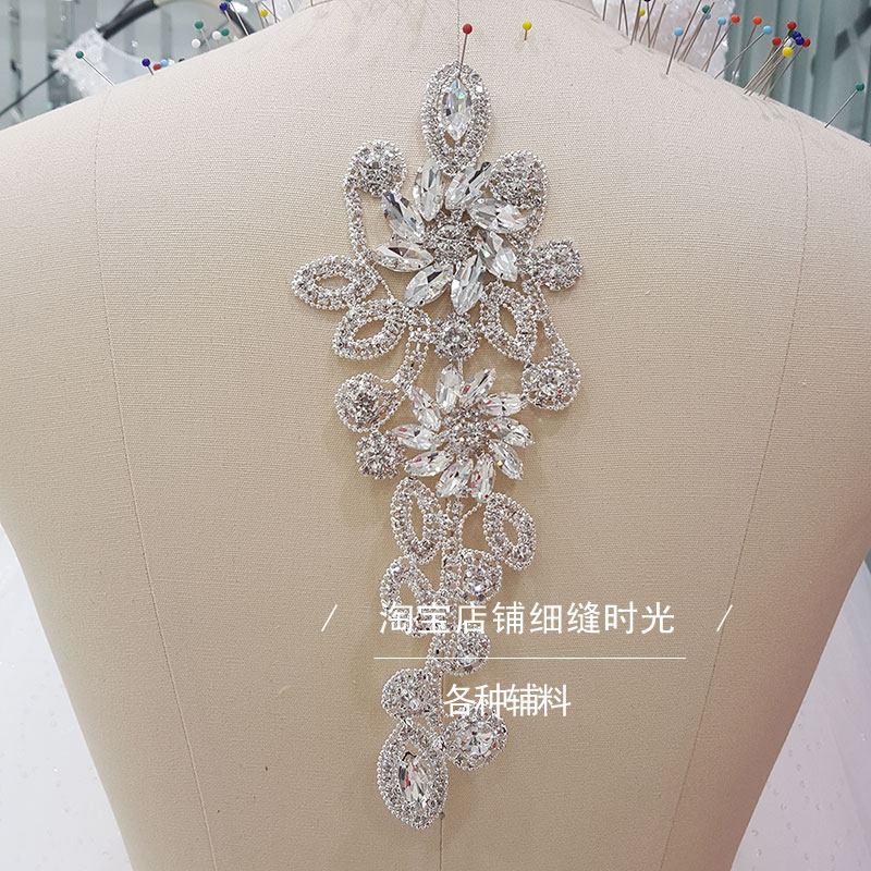 Shiny rhinestone wedding dress waist chain clothing neckline diamond decoration dance clothes diy decoration accessories accessories waist diamond decoration