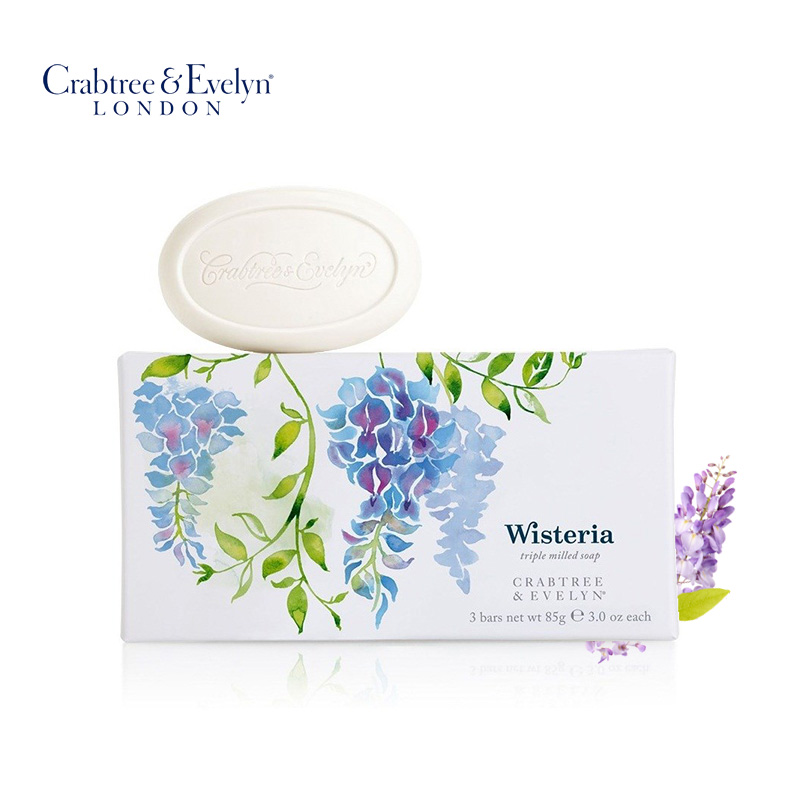 Crabtree & Evelyn/瑰珀翠紫藤三重研磨香水皂85G*3