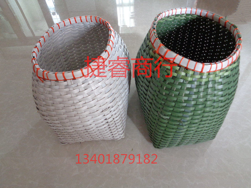 Pure hand woven plastic fish basket packing belt Woven fish basket plastic fish bucket