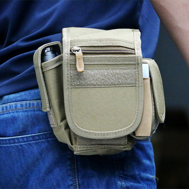De Yi Camp outdoor molle tactical fanny pack sundries bag tool bag hanging bag mobile phone bag Sports fanny pack for men and women