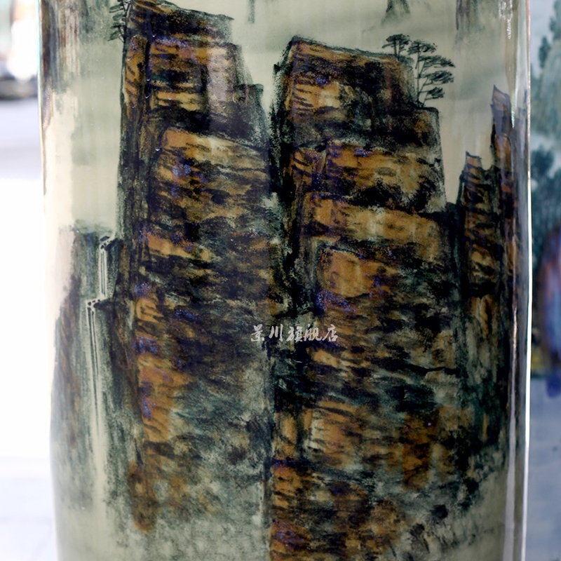 Big vase quiver jiangnan xiuse hand - made variable glaze porcelain of jingdezhen ceramics landing place, a living room