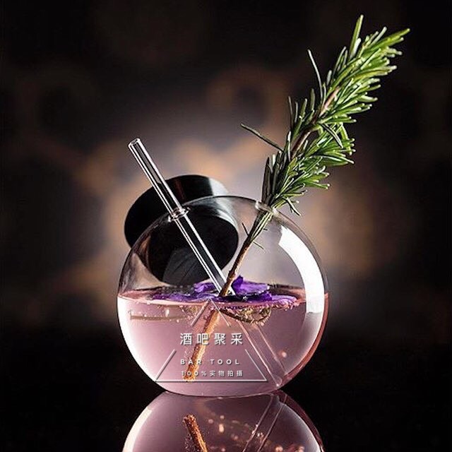 Spherical Cocktail Cup Bar Molecular Smokey Sharing Cup Creative Cocktail Vessel Ball Suction Cup