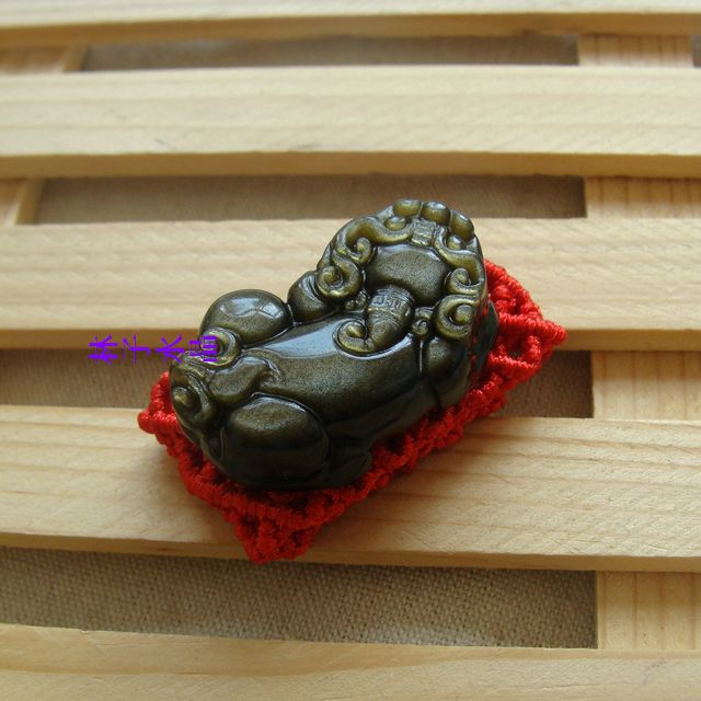 Natural obsidian gold obsidian Pixiu waist belt for boyfriend