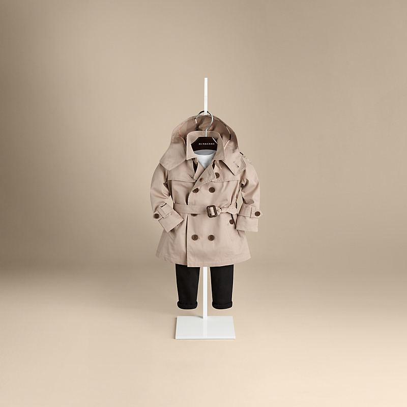 Burberry博柏利 棉质斜纹连帽Trench 风衣 39575891