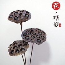 Dried lotus with seeds Chinese Zen dried flowers Natural real flowers Living room bedroom photo studio ancient style photography props