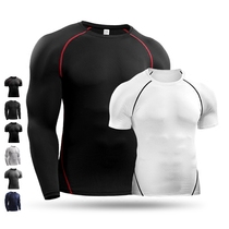 Basketball tights Mens sports short sleeve elastic quick-drying t-shirt Compression long sleeve running training top Fitness suit