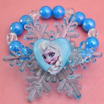Love gauze Princess stretch beaded bracelet transparent snowflake frozen crystal bracelet childrens beaded handpieces