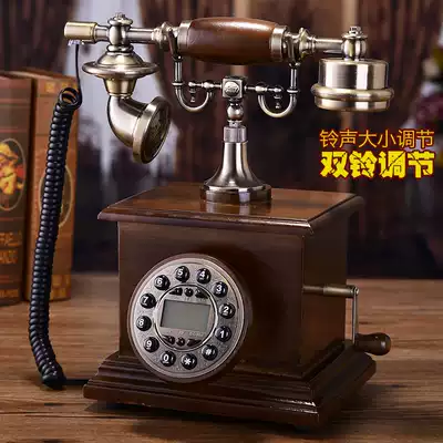 Solid Wood European antique telephone creative retro telephone fashion home landline craft gift vintage telephone