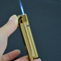 Omai lighter strip windproof straight flush with small spray fire gun with inflatable creative personality male and female type lighter