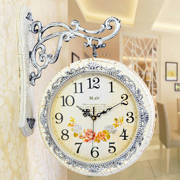 Meyer doublesided wall clock living room clock Wall watch silent clock