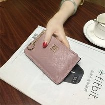 Europe and the United States short wallet womens leather zipper coin purse South Korea mini small wallet coin bag cowhide retro tide