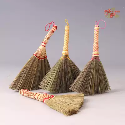 Hand-made sorghum straw broom brush computer cleaning Keyboard Mini small hand-held broom table sweeping tea ceremony brush