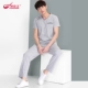 City Demei hè mới giản dị cổ chữ V cỡ lớn cotton mỏng thể thao ngoài trời phù hợp với áo thun nam tay ngắn - Thể thao sau